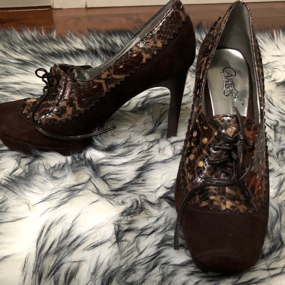 CARLOS SANTANA DARING HEELS PUMPS SNAKE SKIN. NWOT - Picture 2 of 6